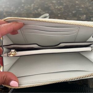 MICHAEL Michael Kors White Wallet with Gold Hardware